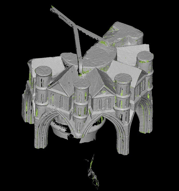 3-D Scan des Baldachins Heinrich II. vom Adamsportal