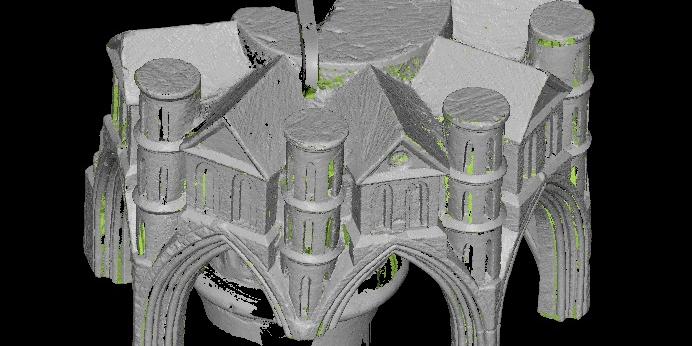 3-D Scan des Baldachins Heinrich II. vom Adamsportal